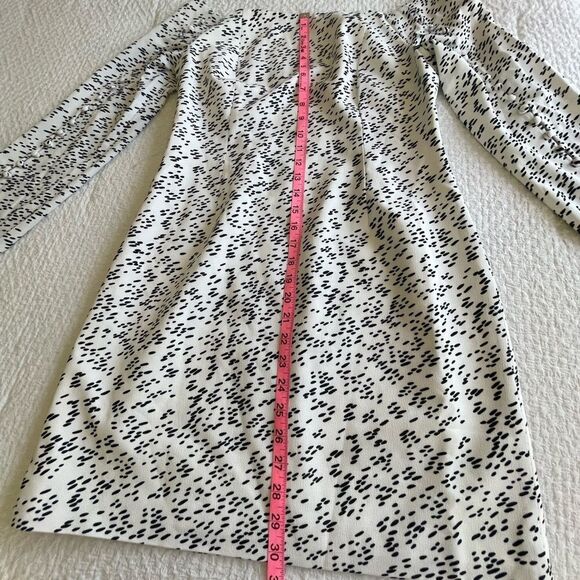 Keepsake white and black design off shoulder dress size large EUC - Picture 6 of 12